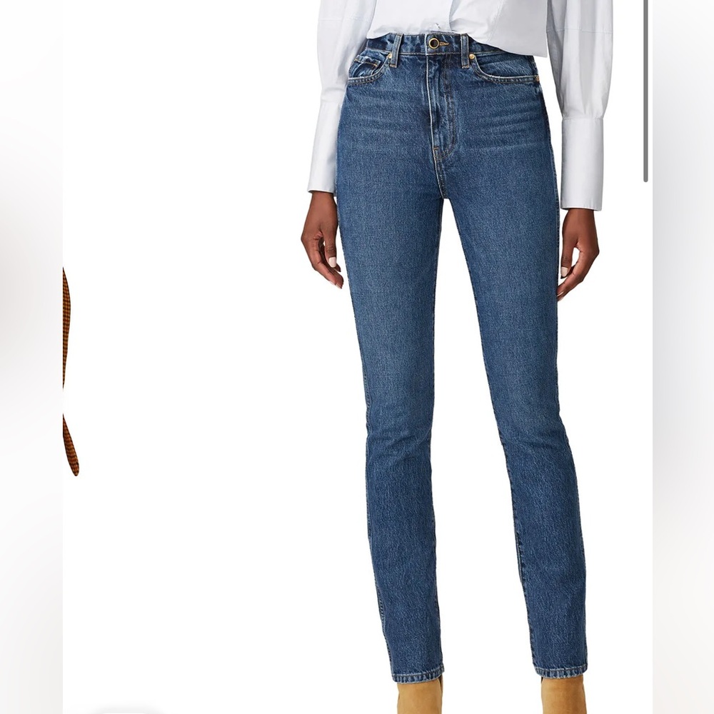 KHAITE Classic Blue High Rise Jeans
